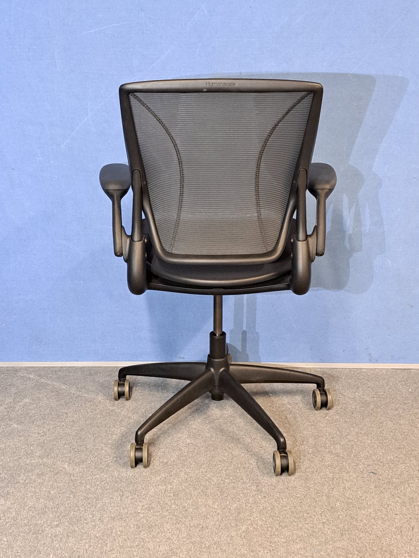 Used Humanscale Diffrient World Mesh Back Operators Armchair with Black Padded Seat