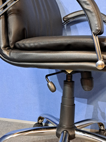 Used High Back Executive Faux Leather Office Armchair in Black