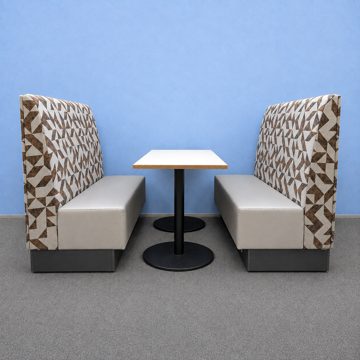 High Back 4 Seater Office Booth with Table (Used)