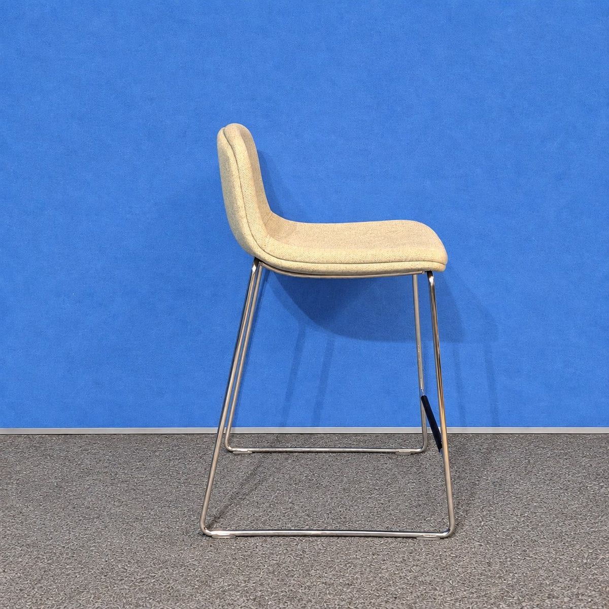 Orangebox Cubb-14 Stool Pale Green with Chrome Sled Base (Used)