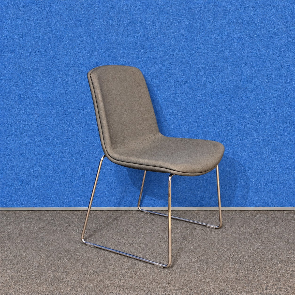 Orangebox Cubb-07 Chair Grey with Chrome Sled Base (Used)