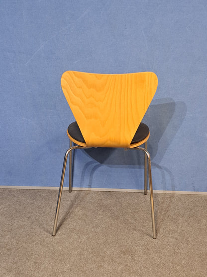 Set of 4 Wooden Chairs with Grey Padded Seats (Used)