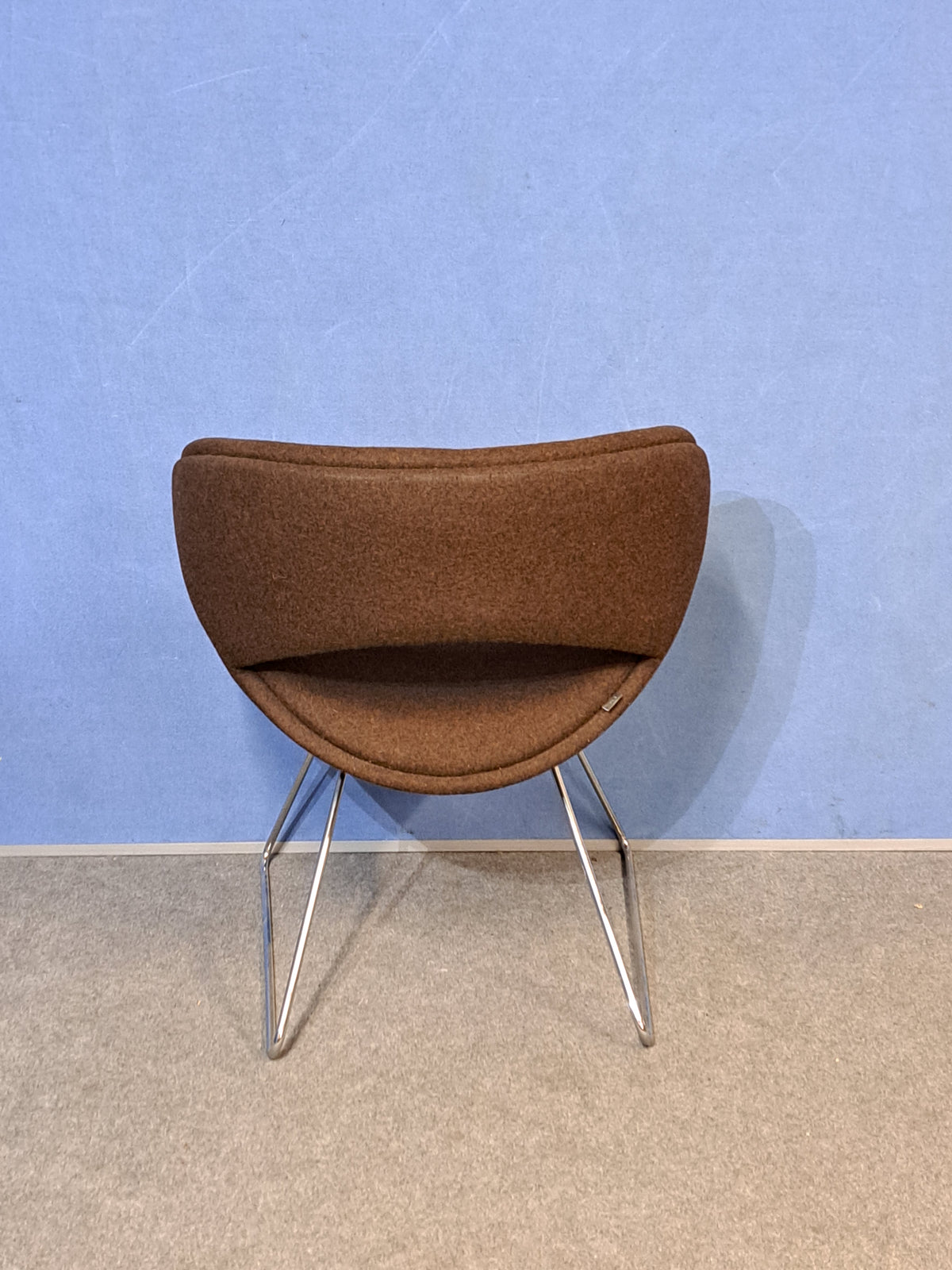 Boss Design Happy Brown Breakout Chair with Chrome Sled Base (Used)