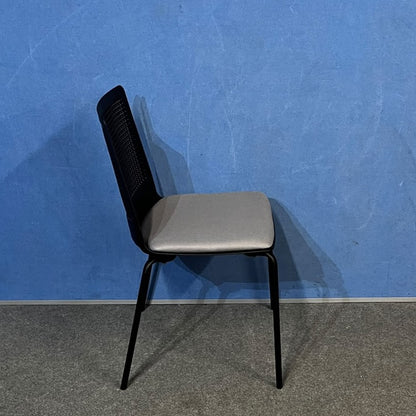 Set of 5 Alba Feel Grey & Black Visitor Meeting Chairs (Used)