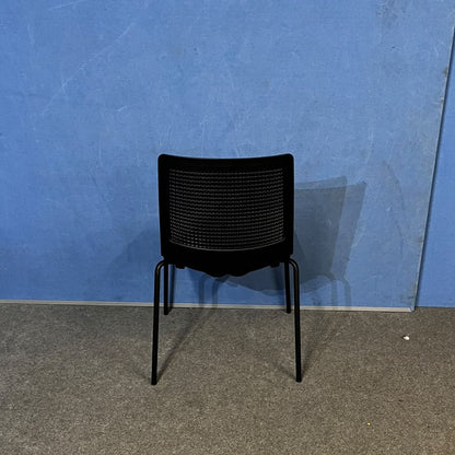 Set of 5 Alba Feel Grey & Black Visitor Meeting Chairs (Used)