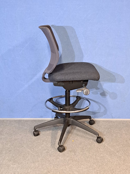 Boss Design Mesh Back Draughtsman Chair Grey (used)
