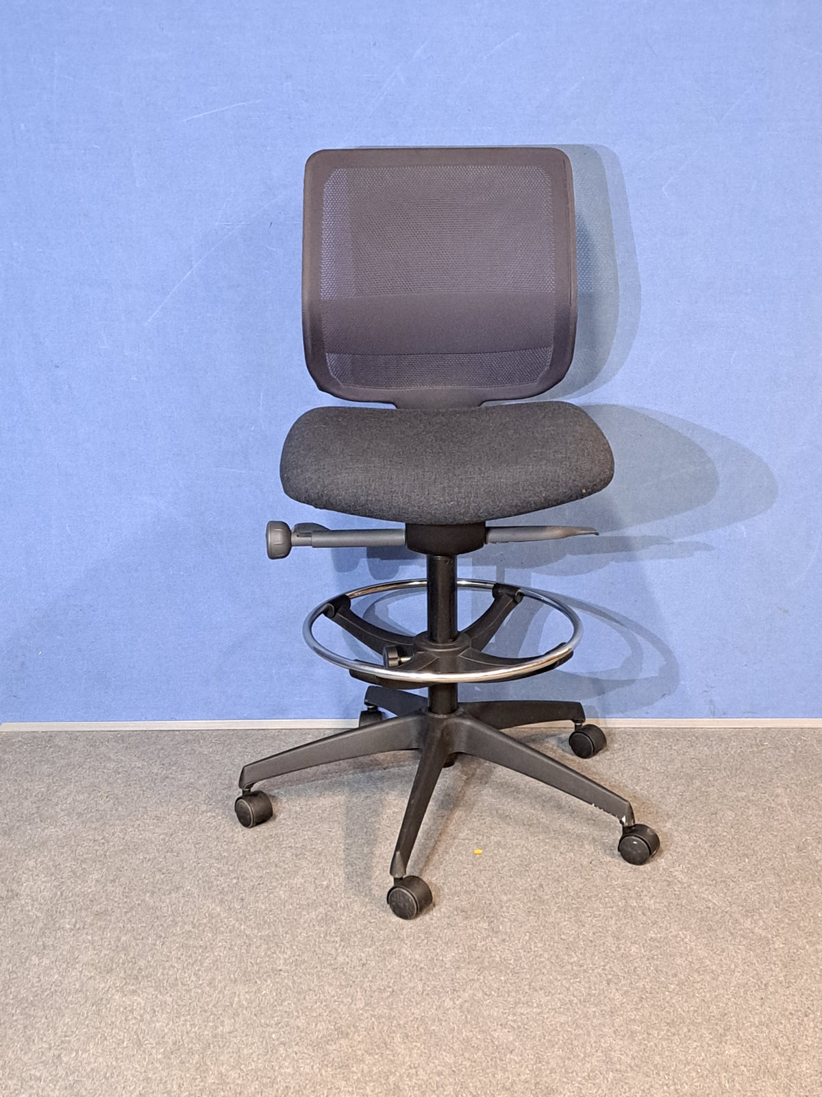 Boss Design Mesh Back Draughtsman Chair Grey (used)