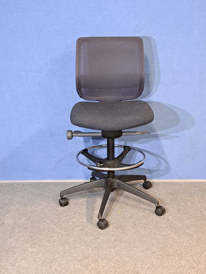 Boss Design Mesh Back Draughtsman Chair Grey (used)