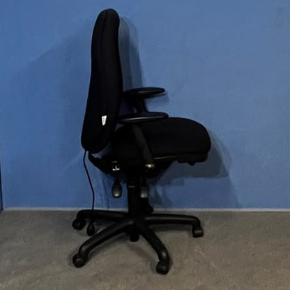 Adapt by Ergochair Operators Armchair - High Back - Medium Seat - Black (used)