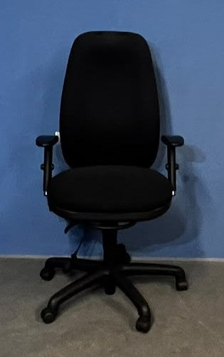 Adapt by Ergochair Operators Armchair - High Back - Medium Seat - Black (used)