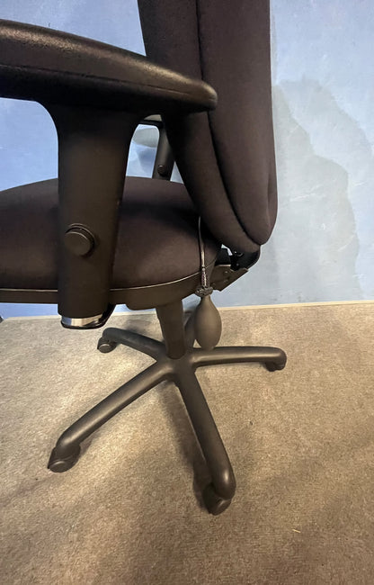 Adapt by Ergochair Operators Armchair - High Back - Medium Seat - Black (used)