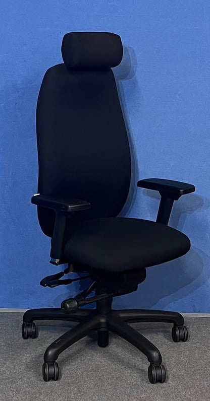 Adapt by Ergochair Operators Armchair High Back - Medium Seat - Headrest - Black (Used)