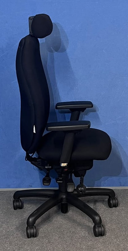 Adapt by Ergochair Operators Armchair High Back - Medium Seat - Headrest - Black (Used)