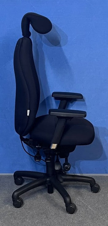 Adapt by Ergochair Operators Armchair High Back - Large Seat - Headrest - Black (Used)