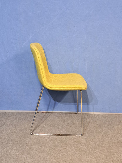 Orangebox Cubb-02 Chair Green with Chrome Sled Base (Used)