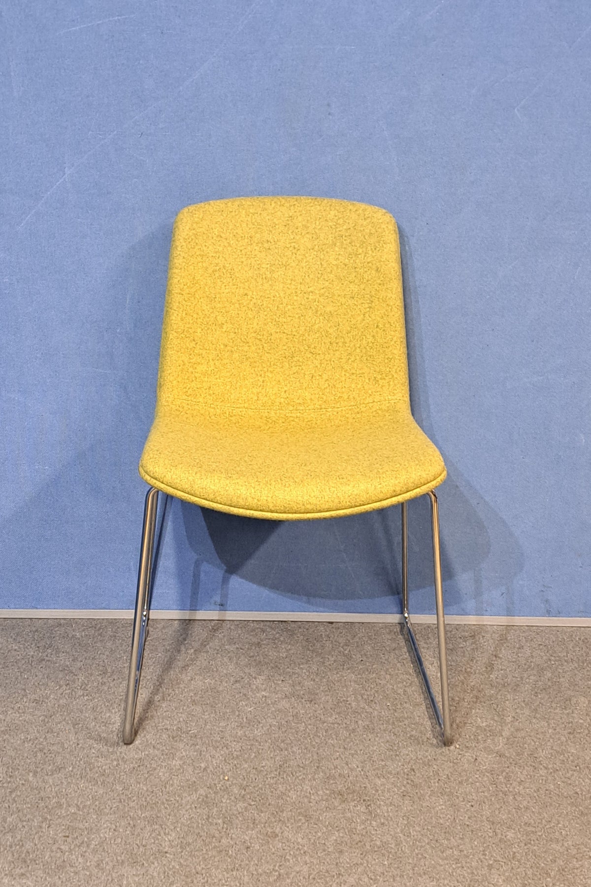 Orangebox Cubb-02 Chair Green with Chrome Sled Base (Used)