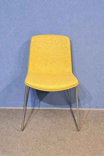 Orangebox Cubb-02 Chair Green with Chrome Sled Base (Used)