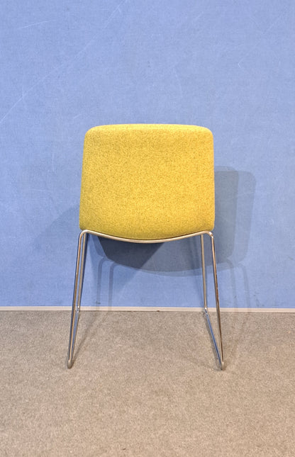Orangebox Cubb-02 Chair Green with Chrome Sled Base (Used)