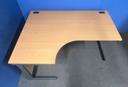 1600mm Left Hand Curved Desk Beech (used)
