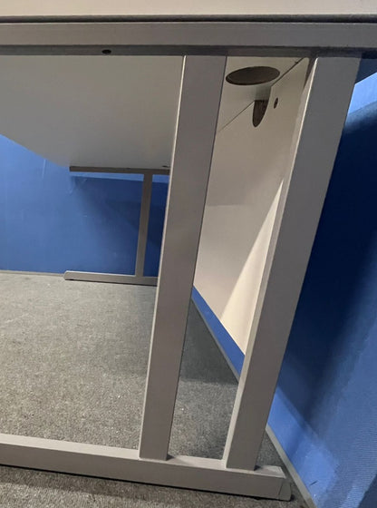 1600x800mm Straight Desk White (used)