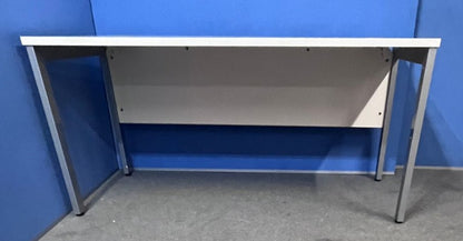 1600x800mm Straight desk with Bench Style Frame White (used)