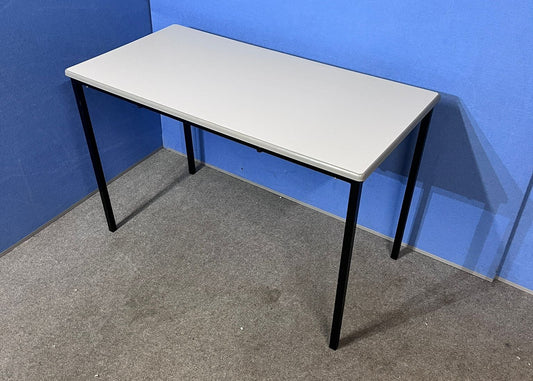 1200x600mm 4 Legged Canteen Table - Grey with Black Frame (used)