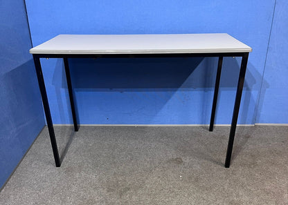1200x600mm 4 Legged Canteen Table - Grey with Black Frame (used)