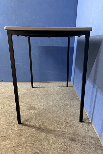 1200x600mm 4 Legged Canteen Table - Grey with Black Frame (used)