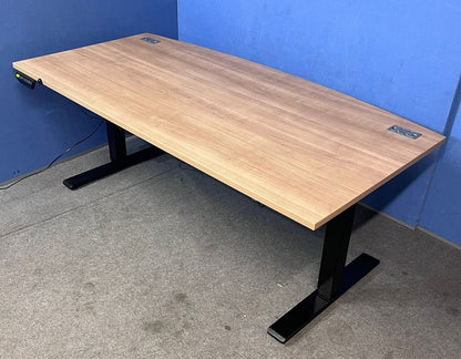 Santiago Cherry Office Suite - Desk, Pedestal, Filing Cabinet, Cupboards & Display Cabinet (used)