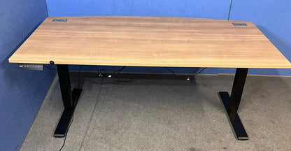 Santiago Cherry Office Suite - Desk, Pedestal, Filing Cabinet, Cupboards & Display Cabinet (used)