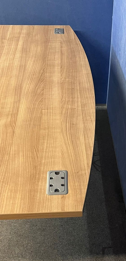 Santiago Cherry Office Suite - Desk, Pedestal, Filing Cabinet, Cupboards & Display Cabinet (used)