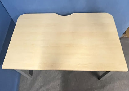 1200x800mm Straight desk with Bench Style Frame Maple (used)