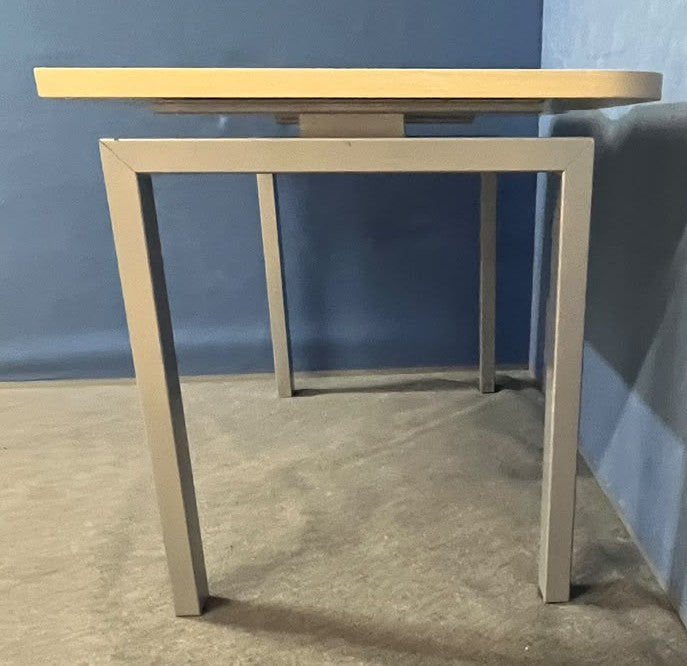 1200x800mm Straight desk with Bench Style Frame Maple (used)