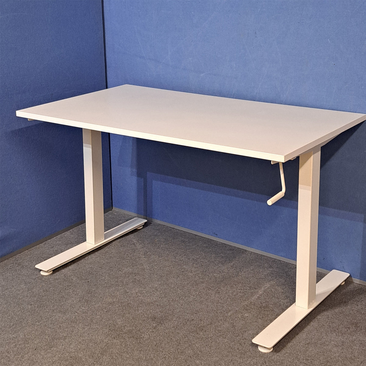 1200x800mm Ikea Trotten Height Adjustable Straight Desk White (used)