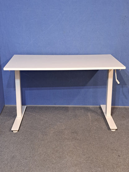 1200x800mm Ikea Trotten Height Adjustable Straight Desk White (used)