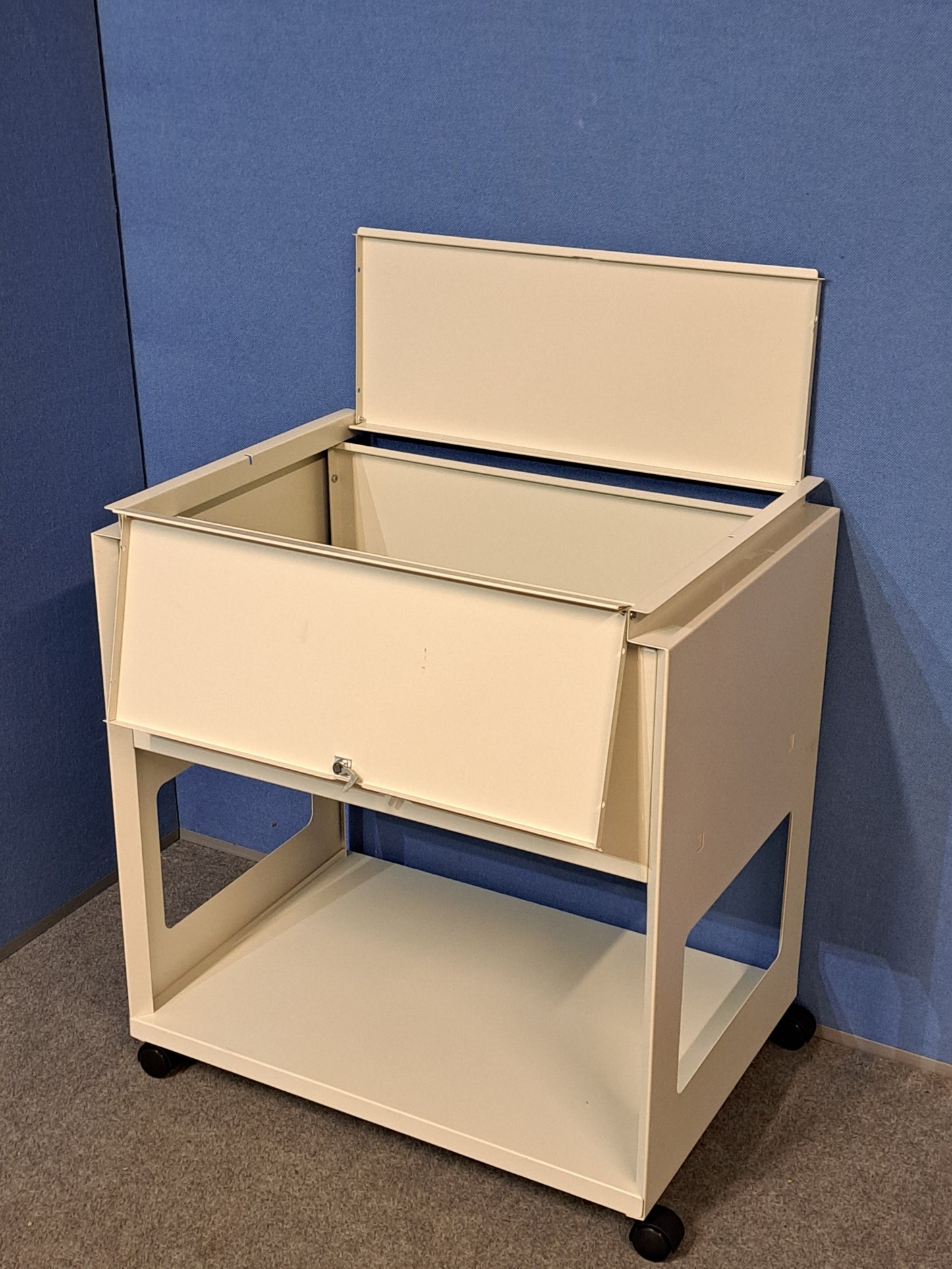 Rotadex Standard Universal Filing Trolley with Locking Lid Grey (used)