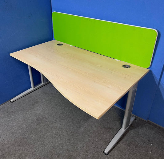 1600mm Desktop Screen  - Lime Green (Used)