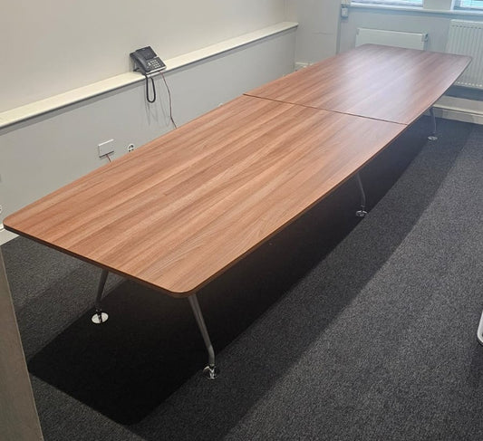 4200x1200mm Boardroom Meeting Table Walnut (used)