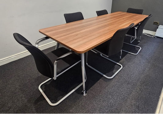 2400x900mm Boardroom Meeting Table Walnut (used)