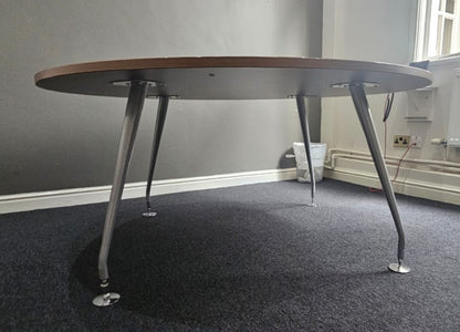 1600mm diameter Meeting Table Walnut (used)