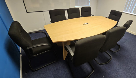 2400mm Boardroom Meeting Table Oak (used)