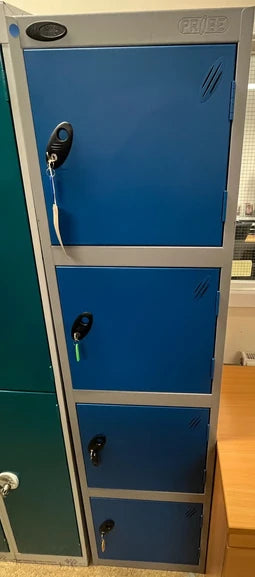 SALE Tall 4 Door Lockers Blue / Grey (used)