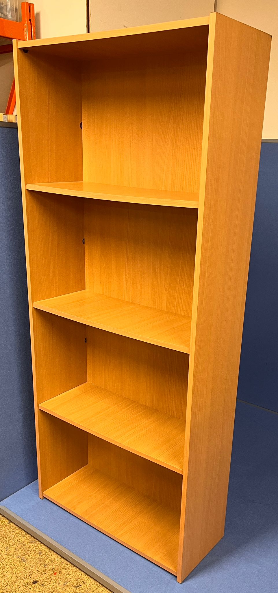 1800mm Tall Wooden Bookcase with 3 Shelves Beech (used)