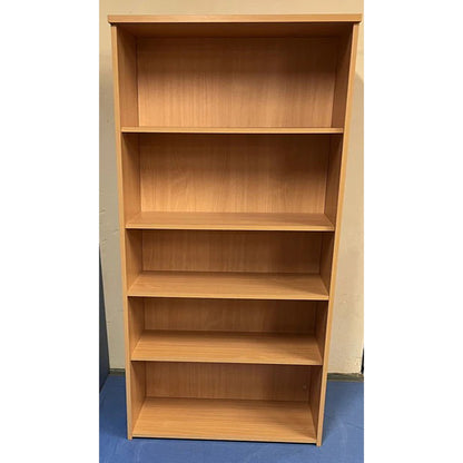 1800mm tall wooden bookcase with four shelves, in light beech color, displayed against a plain background.