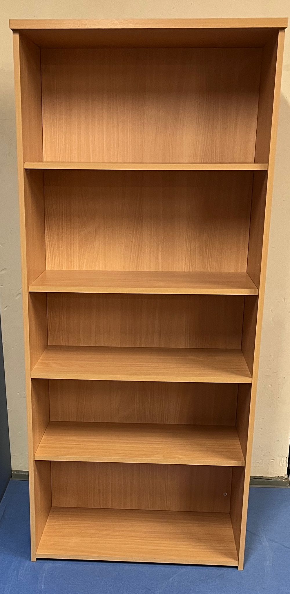 1800mm Tall Wooden Bookcase with 4 Shelves Light Beech (used)