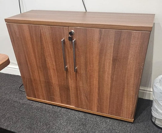 Desk High Cupboard with 1 Shelf Walnut (used)