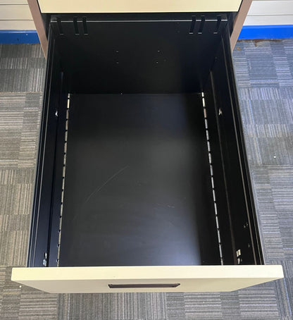 4 Drawer Steel Filing Cabinet Coffee / Cream (used)