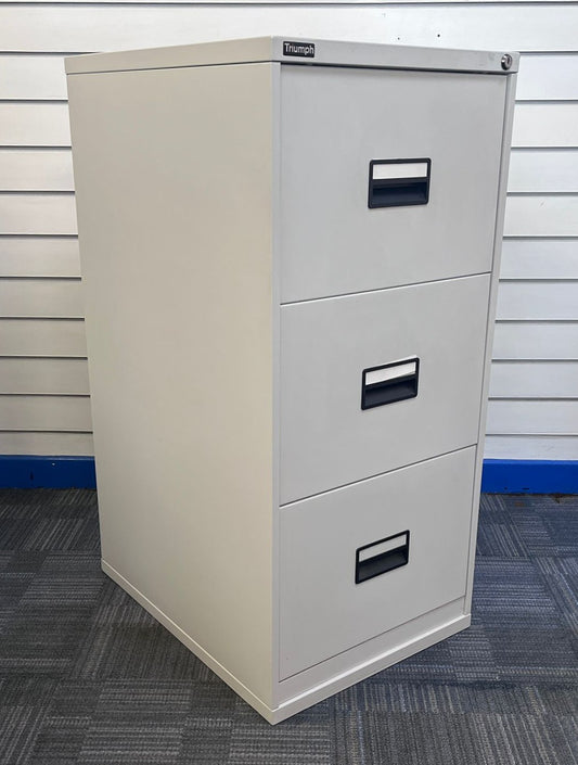 Triumph 3 Drawer Steel Filing Cabinet Grey (used)