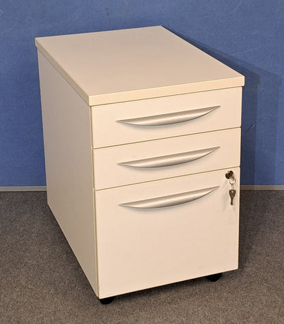 3 Drawer Mobile Pedestal White (used)
