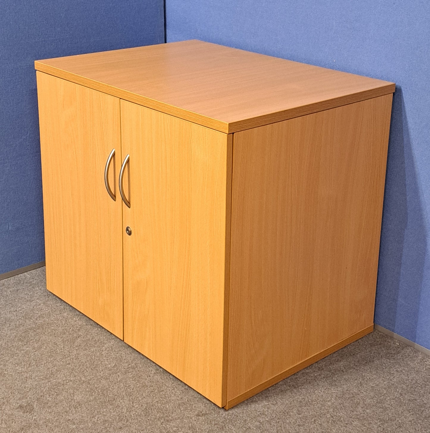 Desk High Cupboard with 1 Shelf Beech (used)